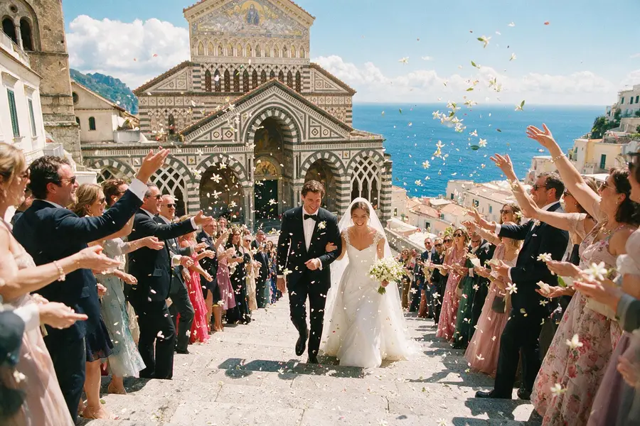 Wedding couple in Amalfi, Campania