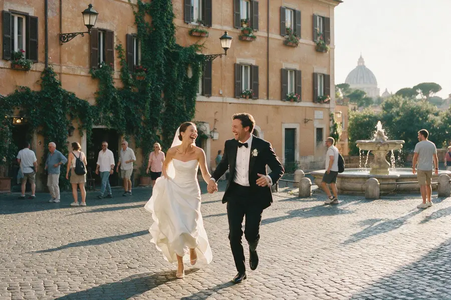 Wedding couple in Roma, Lazio